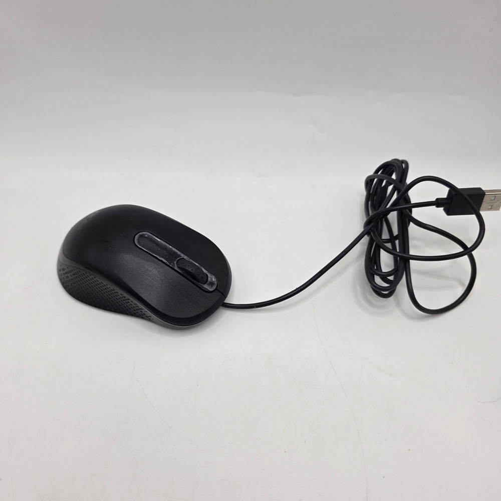 Acer Wired Optical Mouse MOLDUO Black USB 3-Button Textured Grip Computer Office